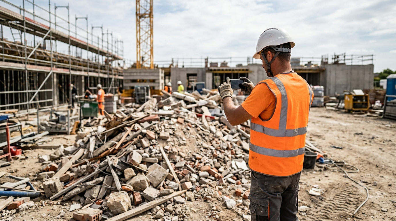 Photo prise sur le chantier